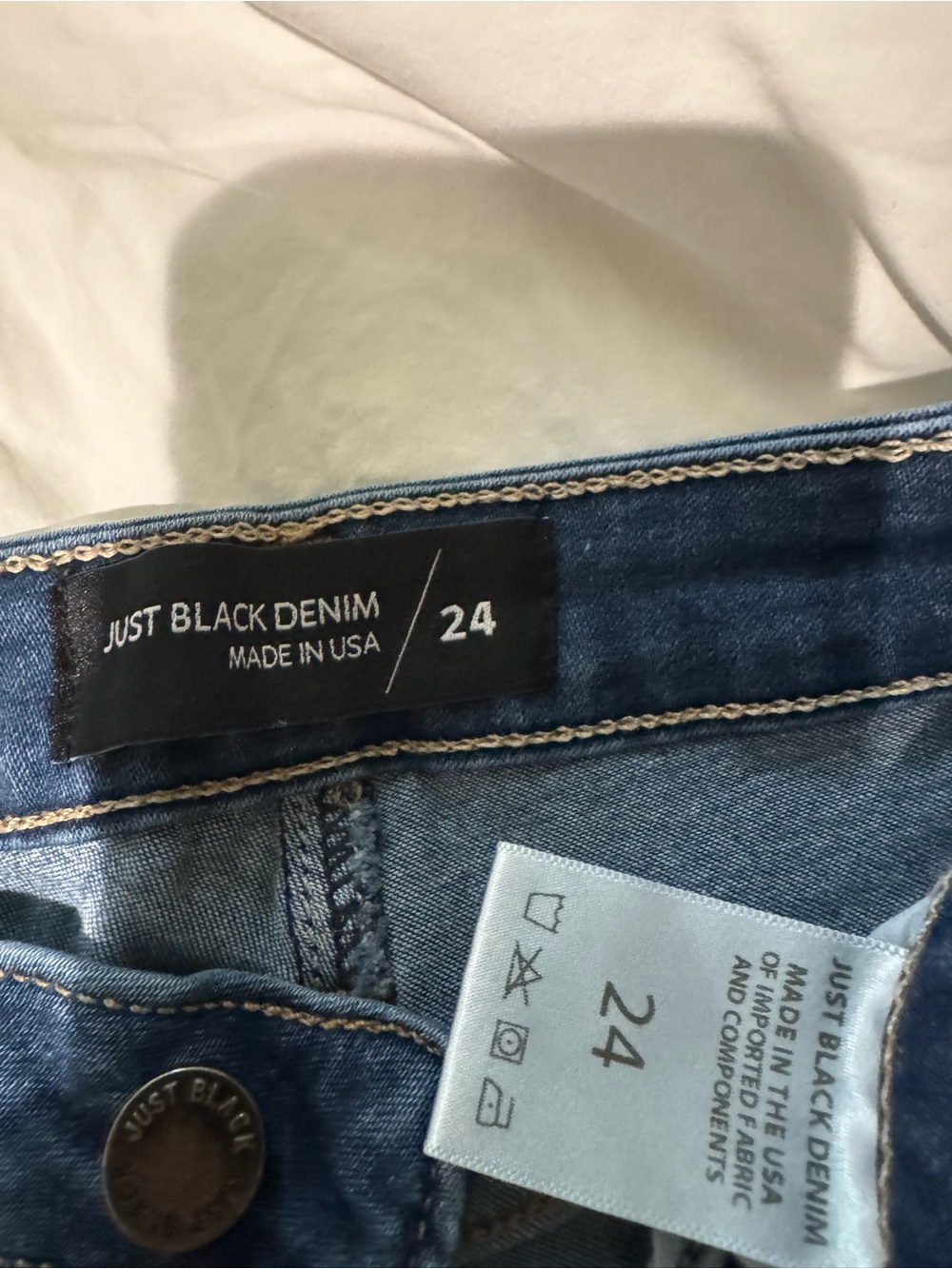 Just Black Denim Skinny Jeans in Medium Blue